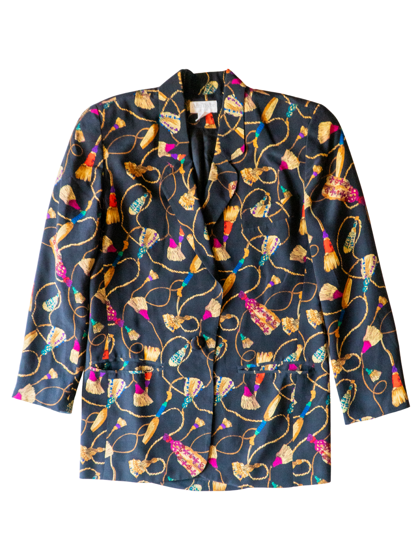 Rope Trick: 1980s Silk Tassel Blazer