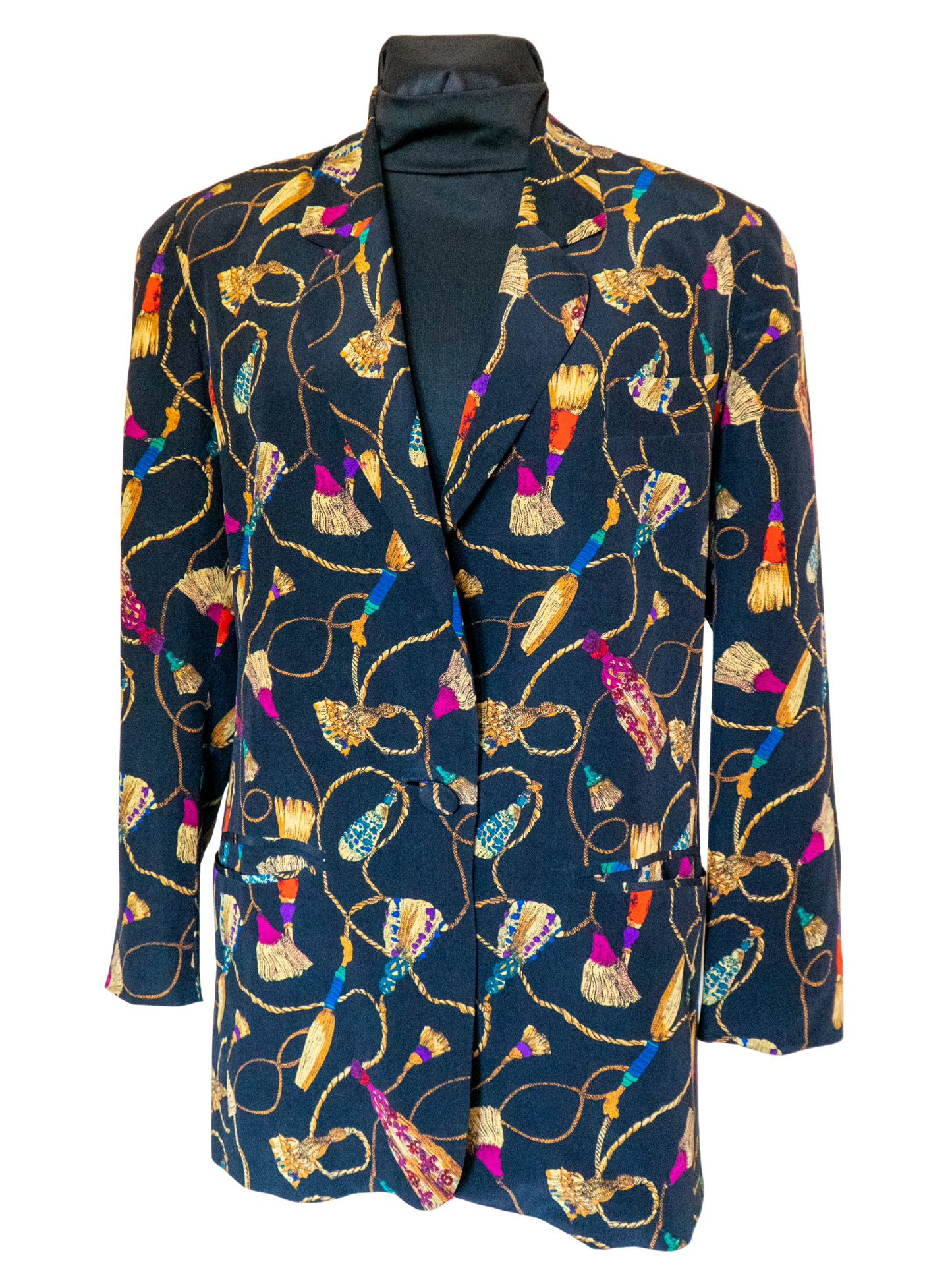 Rope Trick: 1980s Silk Tassel Blazer
