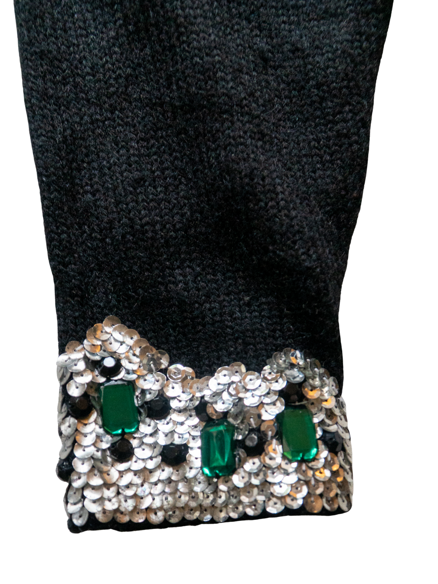 Emerald City: 1980s Jeweled Collar Sweater