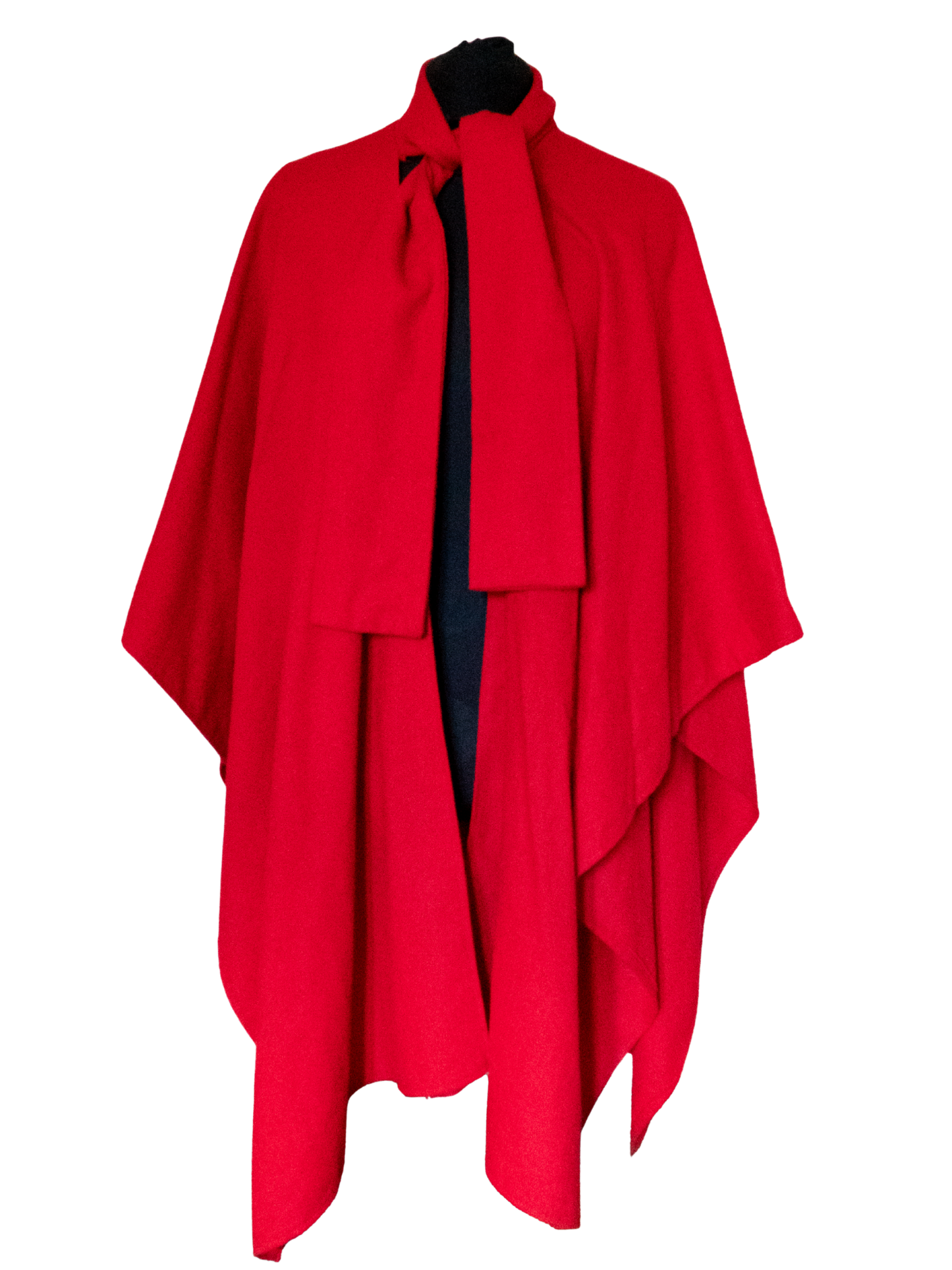 The Red Veil: Vintage Wool Cape