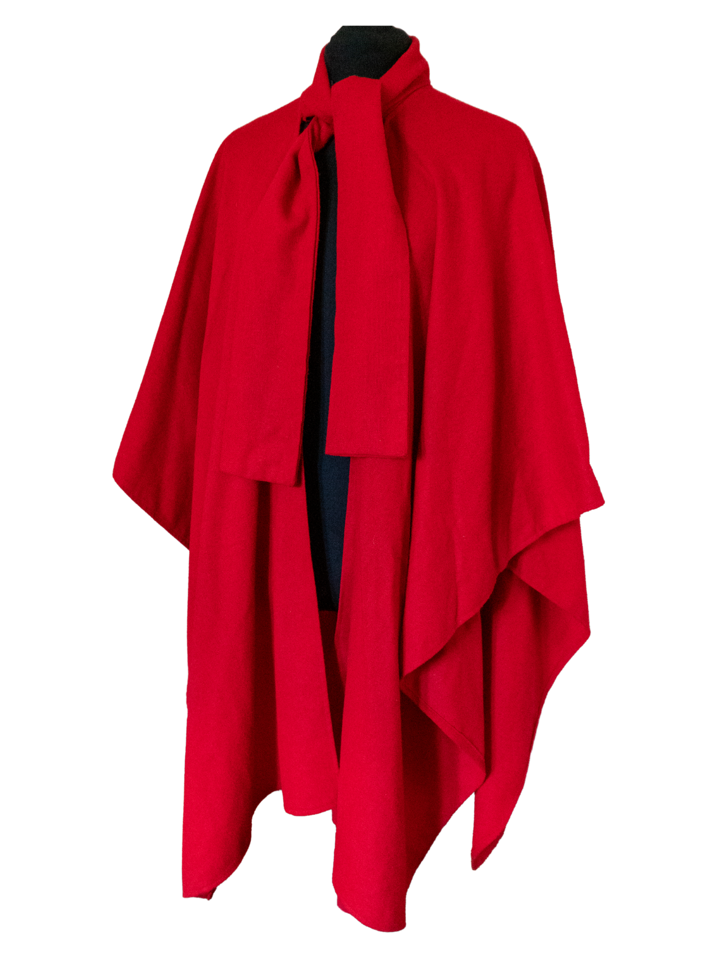 The Red Veil: Vintage Wool Cape