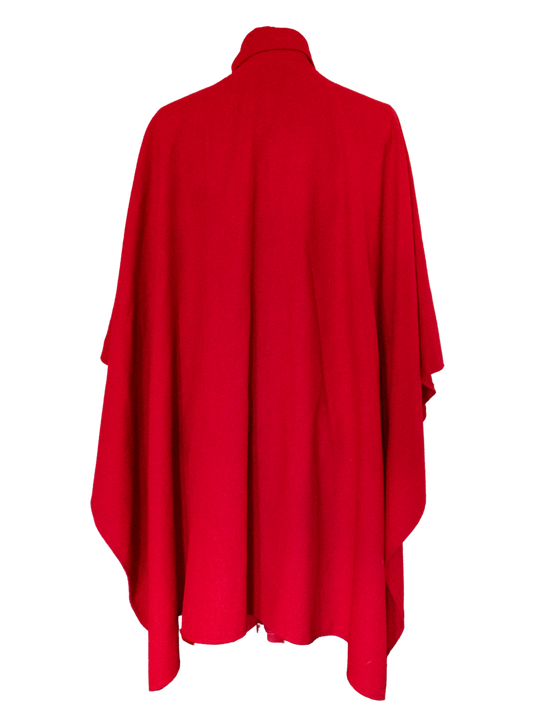 The Red Veil: Vintage Wool Cape