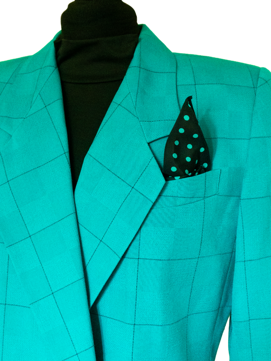 Teal Authority: 1980s Power Suit by Kasper for A.S.L.