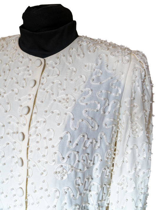 Pearl Labyrinth: 1980s Beaded Jacket
