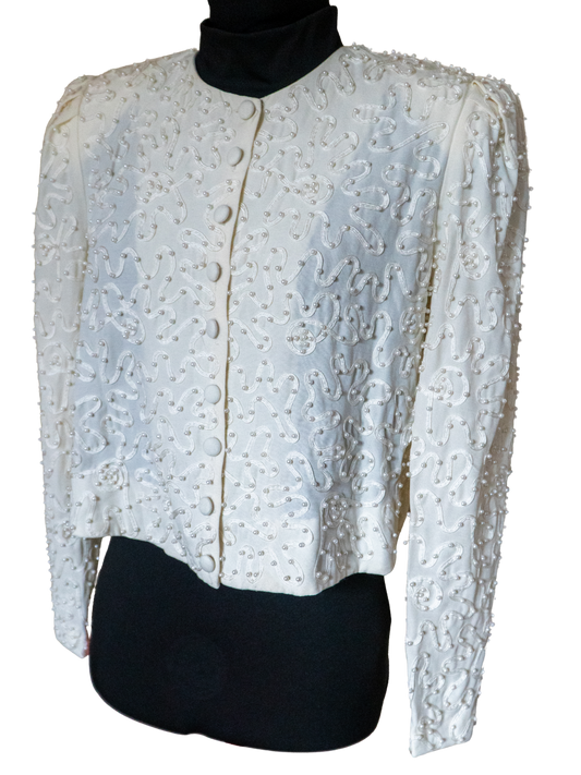 Pearl Labyrinth: 1980s Beaded Jacket
