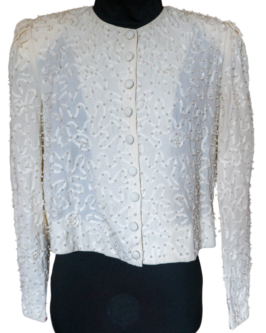 Pearl Labyrinth: 1980s Beaded Jacket
