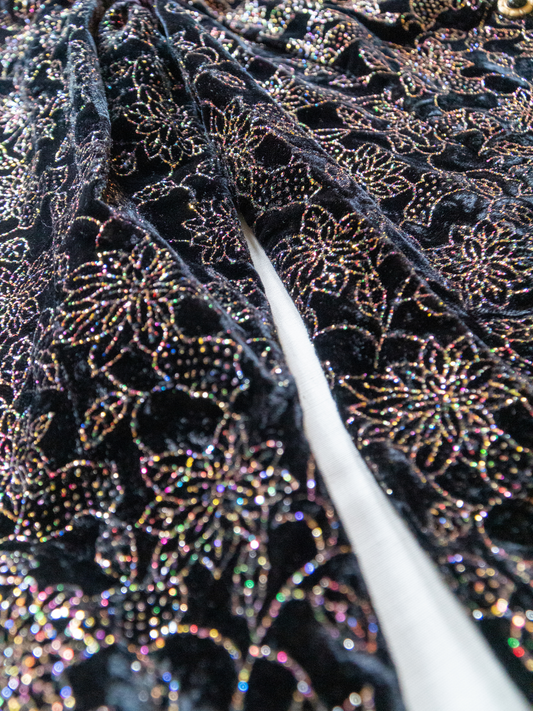 The Star Garden: 1980s R&K Evening Black Velvet Jacket