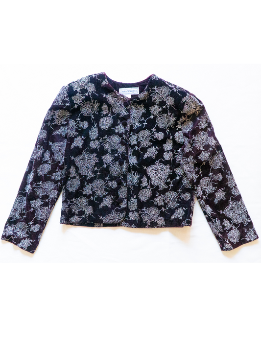 The Midnight Conservatory: 1990s Metallic Velvet Jacket