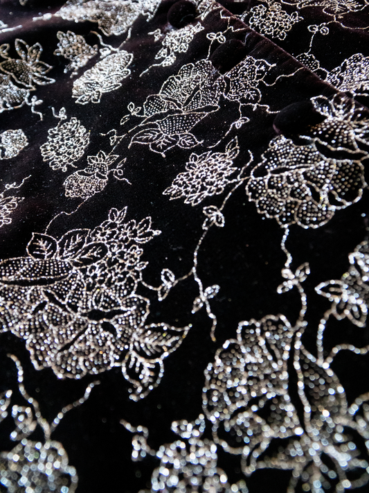 The Midnight Conservatory: 1990s Metallic Velvet Jacket