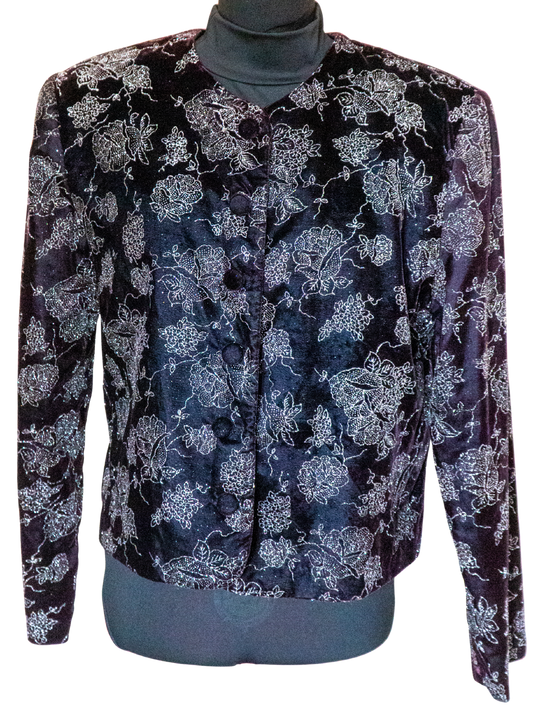 The Midnight Conservatory: 1990s Metallic Velvet Jacket