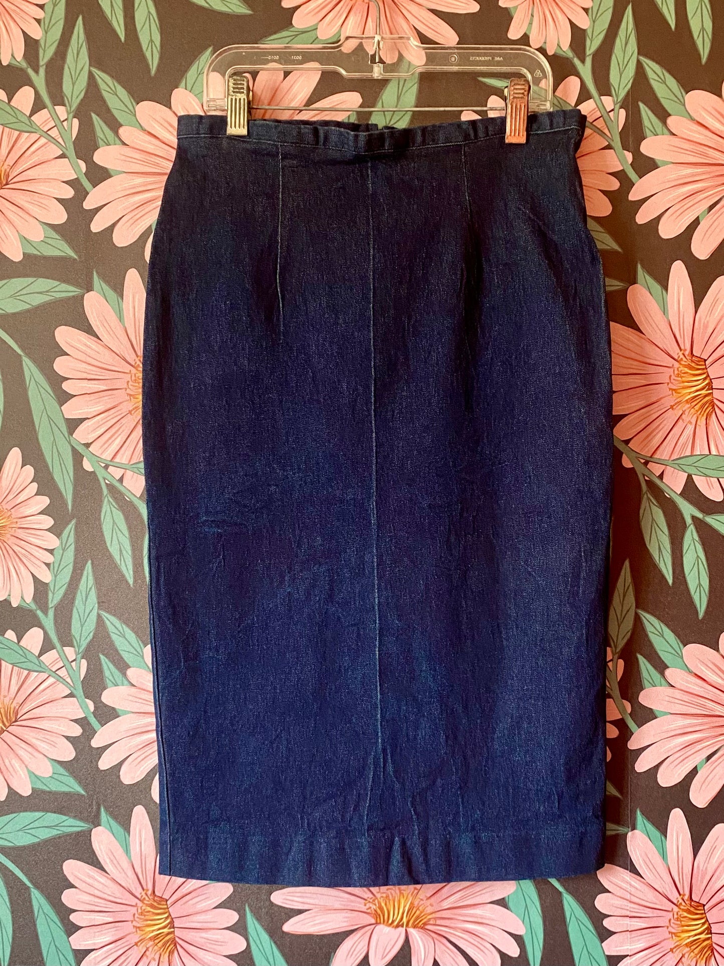 VINTAGE DENIM PENCIL SKIRT