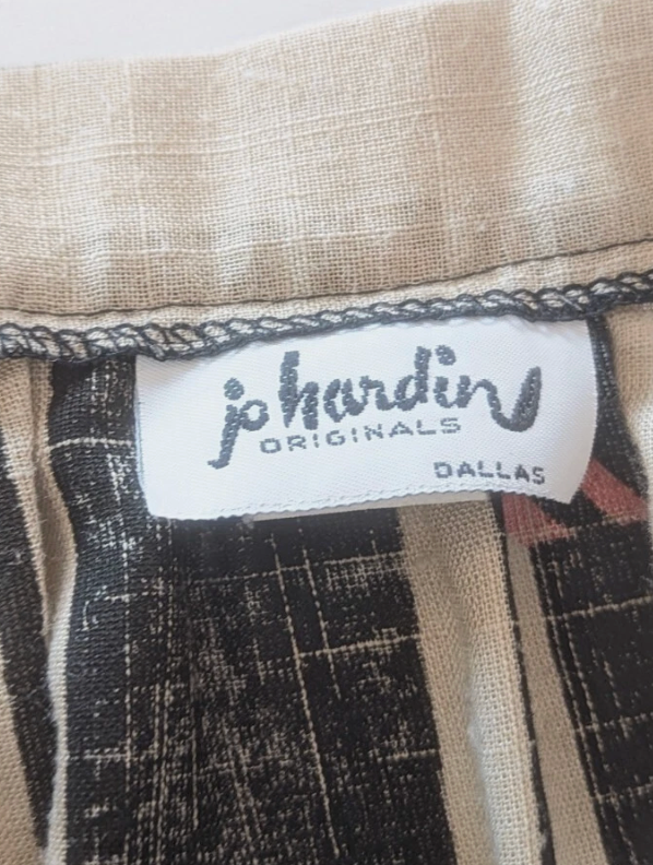 Brutalist Bae: Vintage Geometric Print Skirt