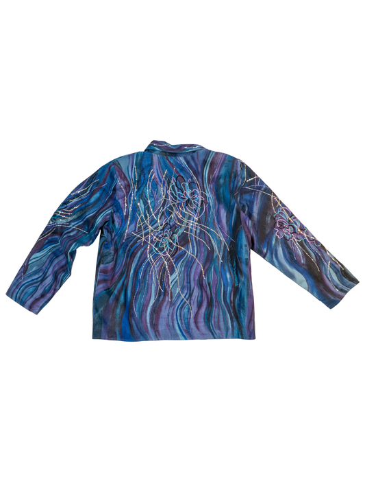 Moonlit Current: Psychedelic Jacket by Indigo Moon