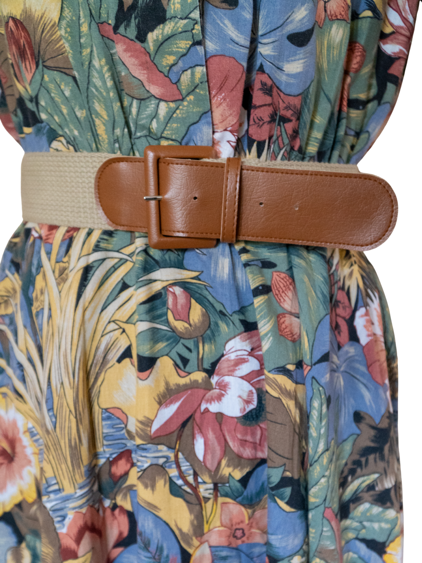 Reverie: 1980s Botanical Midi Dress