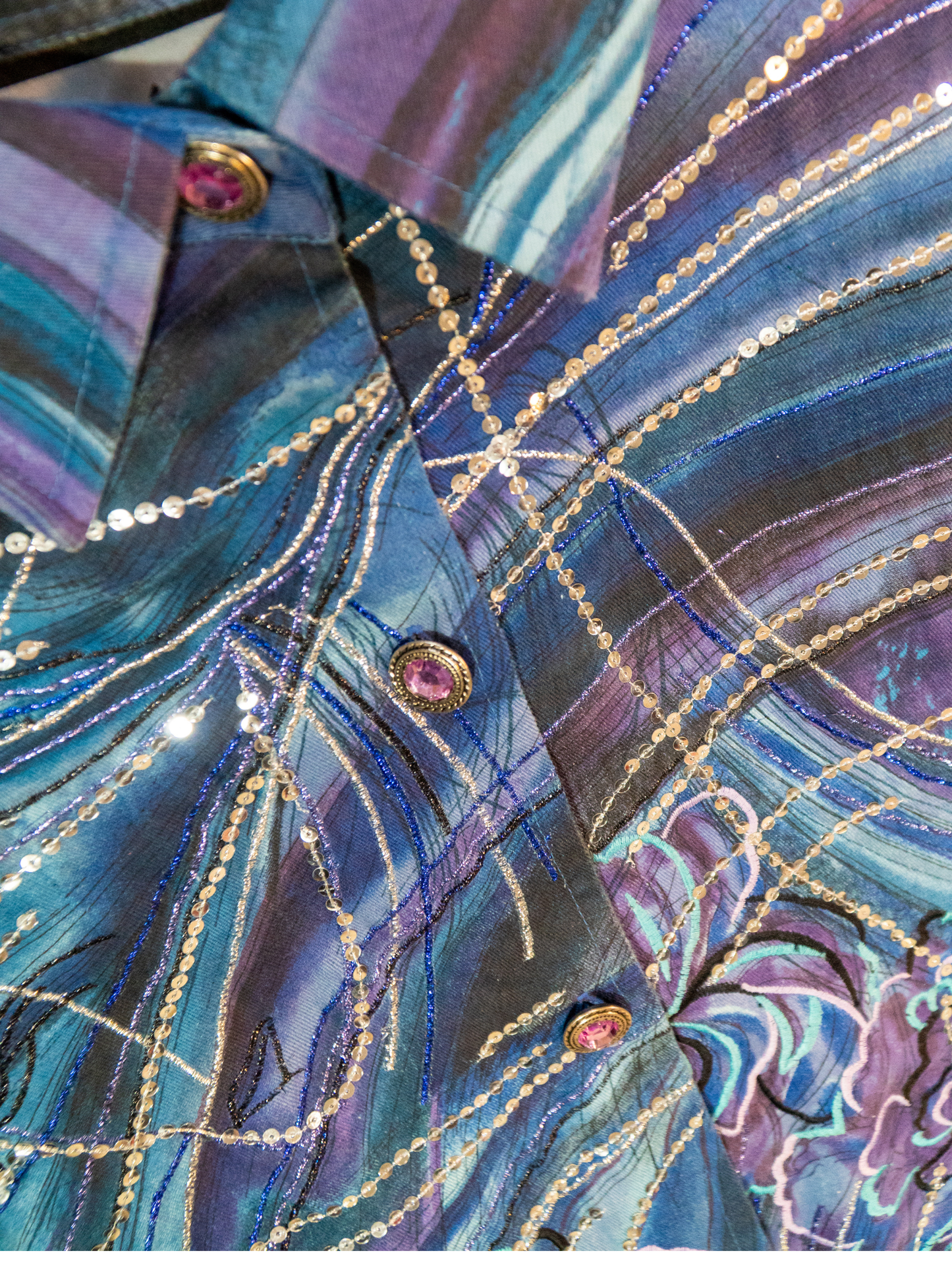 Moonlit Current: Psychedelic Jacket by Indigo Moon