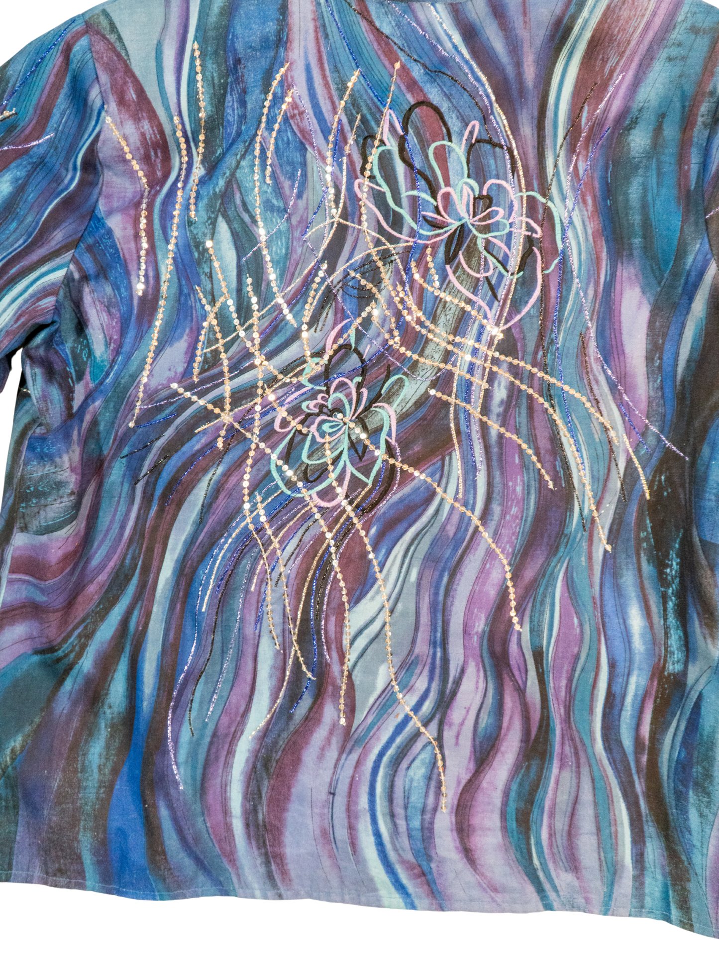 Moonlit Current: Psychedelic Jacket by Indigo Moon