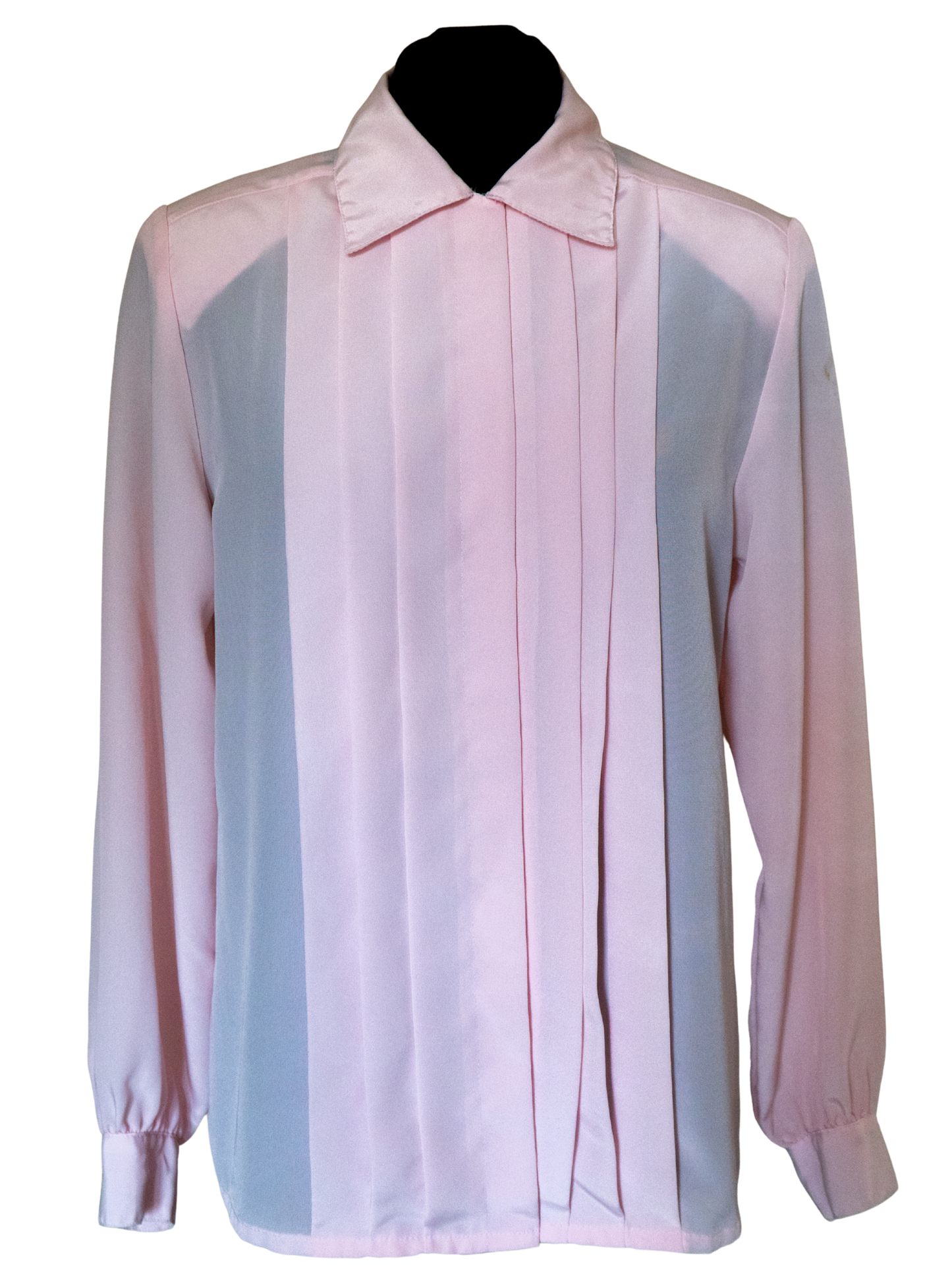 Powder Puff: 1980s Pleated Blush Blouse