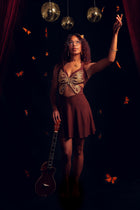 Fly Girl Butterfly Cut-Out Mini Dress