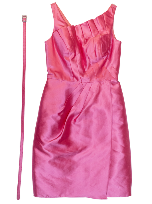 Lets Go Barbie: Satin Sheath Dress