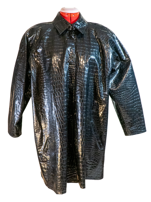 Loch Ness: Croc-Embossed Vinyl Coat