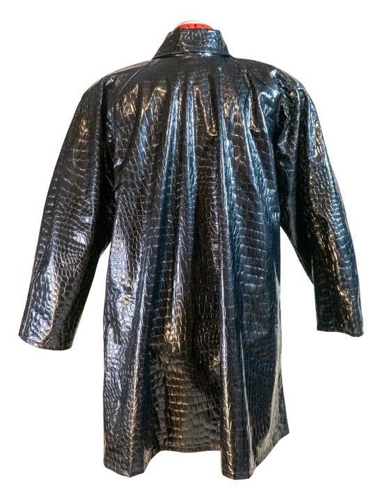 Loch Ness: Croc-Embossed Vinyl Coat