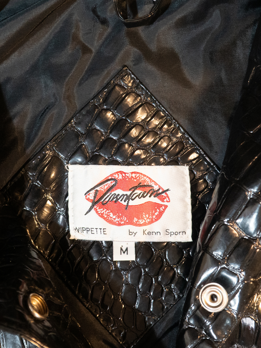 Loch Ness: Croc-Embossed Vinyl Coat