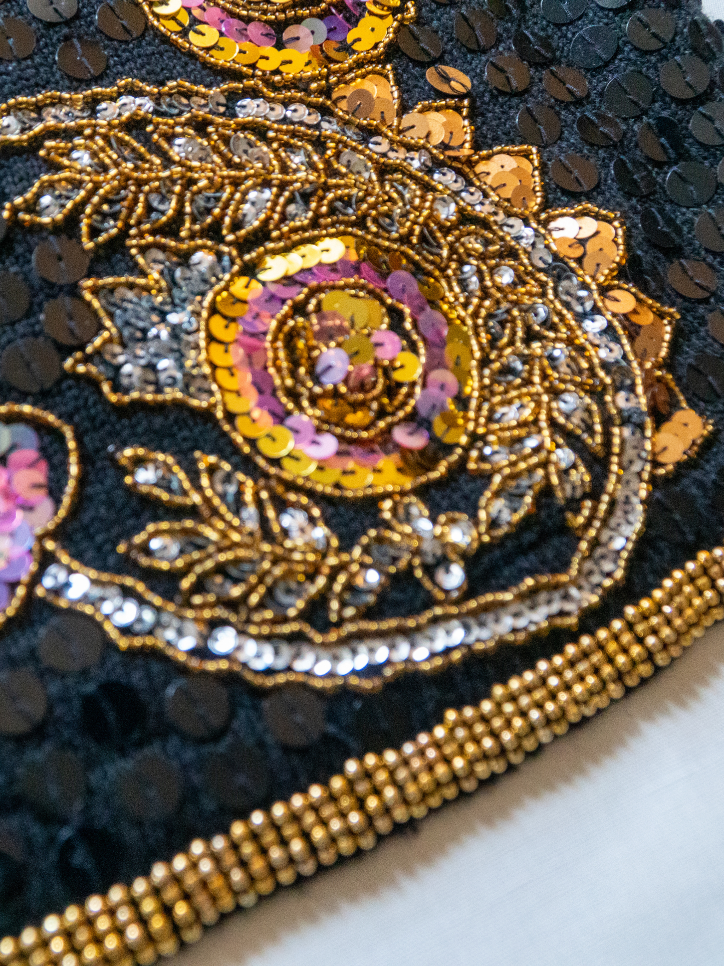 Bohemian Rhapsody Sequined Floral Paisley Sweater