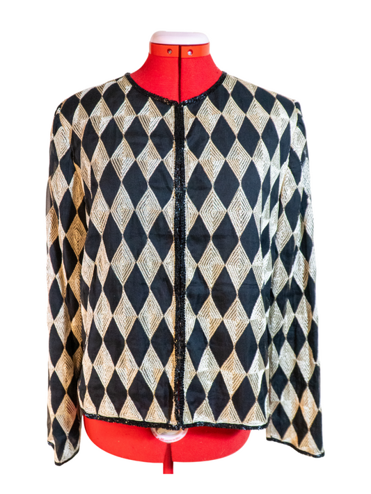 Harlequin: Laurence Kazar Beaded Silk Jacket
