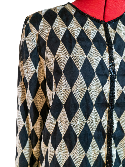 Harlequin: Laurence Kazar Beaded Silk Jacket