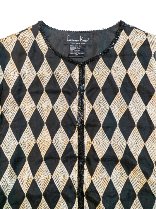 Harlequin: Laurence Kazar Beaded Silk Jacket