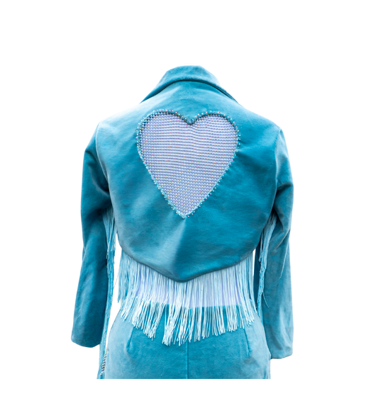 Heartache Velvet Fringe Blazer