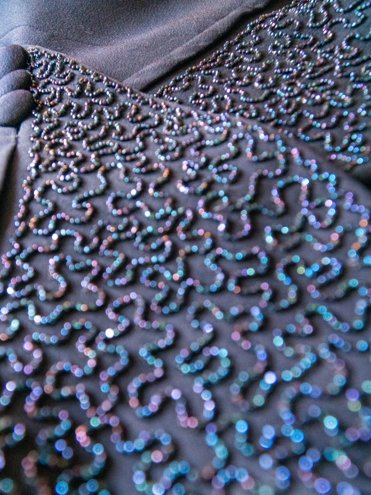 Architect of Night: 1940s Hand-Tailored Beaded Wool Blazer