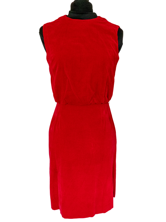 The Scarlet Hour: 1960s Red Velvet Dress