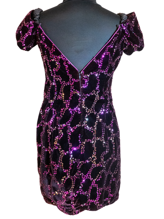 Ame-thirst trap: Velvet Sequin Mini Dress