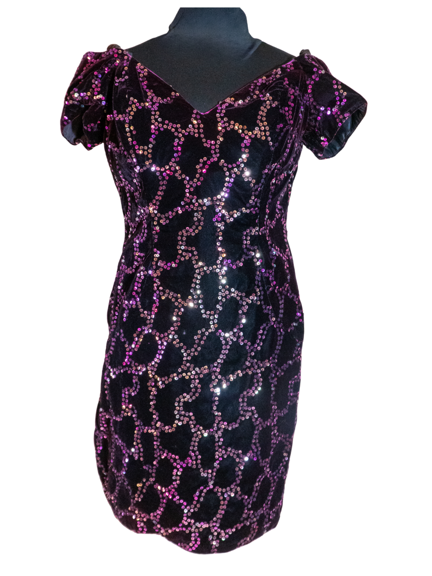 Ame-thirst trap: Velvet Sequin Mini Dress