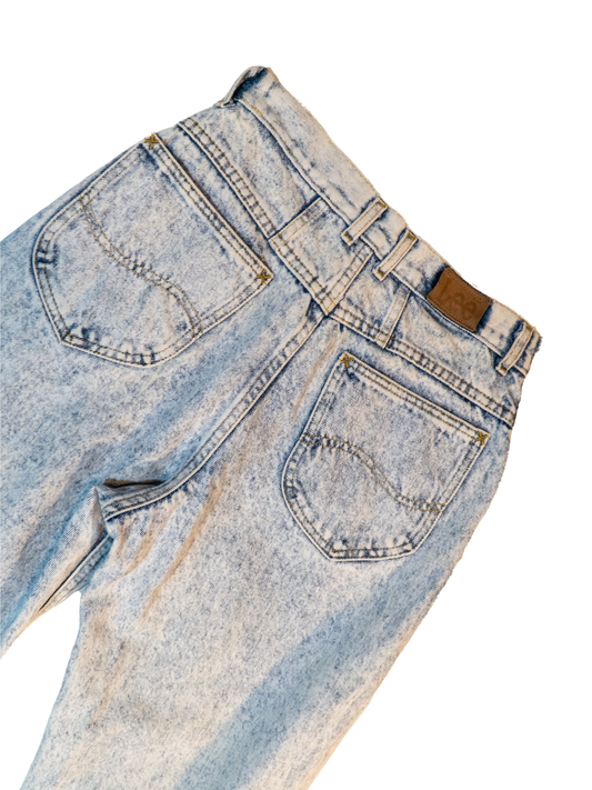 Blue Static: 1980s Lee Acid Wash Jeans