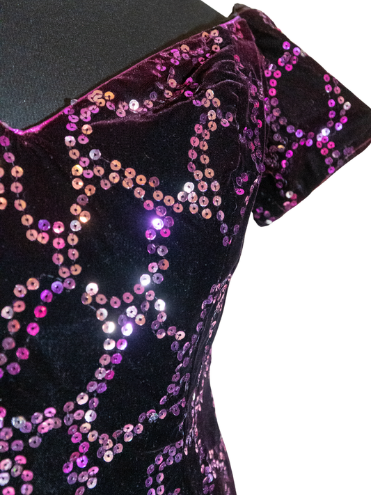 Ame-thirst trap: Velvet Sequin Mini Dress