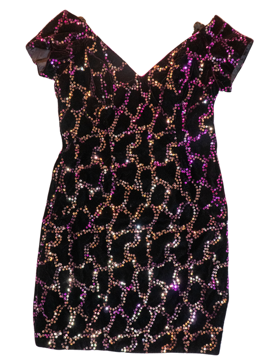 Ame-thirst trap: Velvet Sequin Mini Dress
