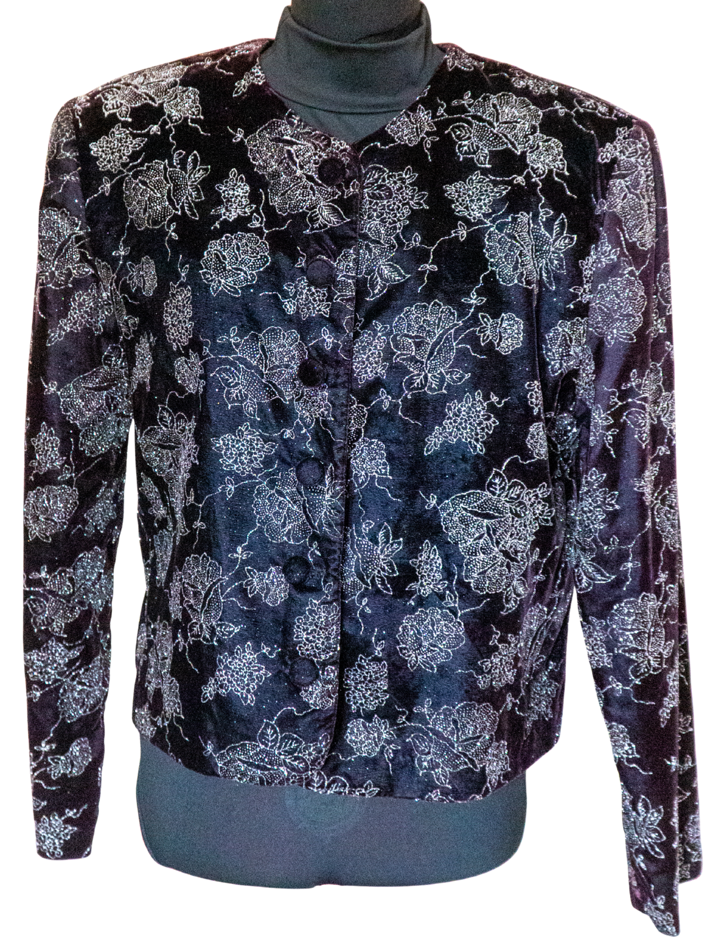 The Midnight Conservatory: 1990s Metallic Velvet Jacket