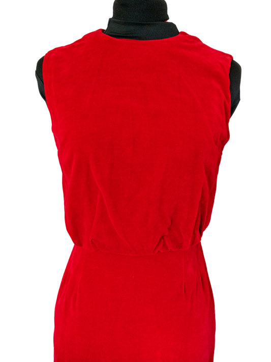 The Scarlet Hour: 1960s Red Velvet Dress