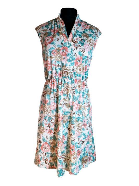 Painted Meadow: Sleeveless Floral Dress by Amy Deb