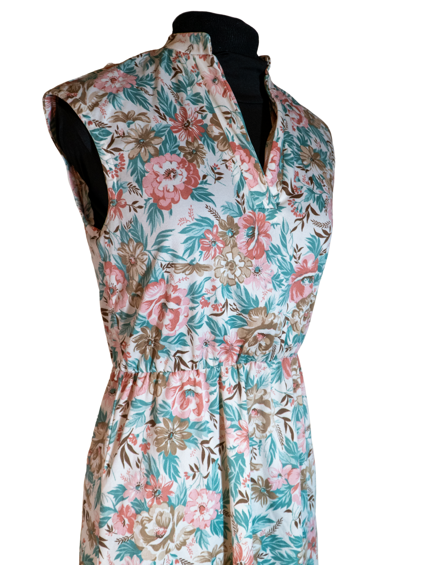 Painted Meadow: Sleeveless Floral Dress by Amy Deb
