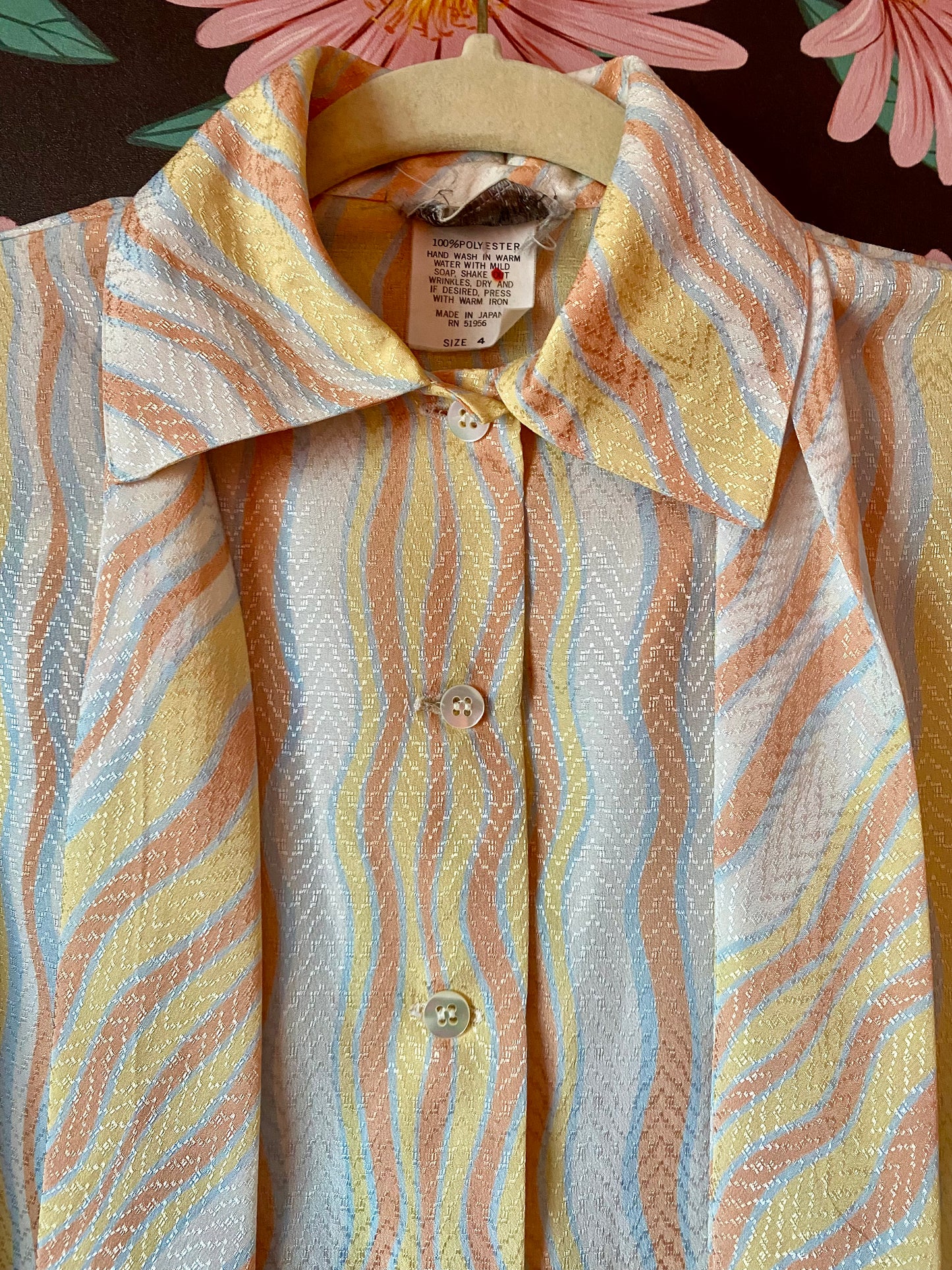 VINTAGE PSYCHEDELIC SHERBET BLOUSE