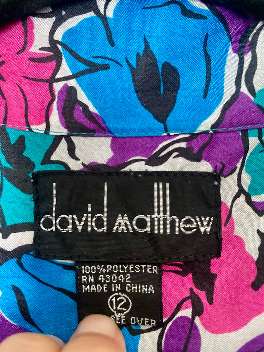 VINTAGE FLORAL SHORT SLEEVE BLOUSE