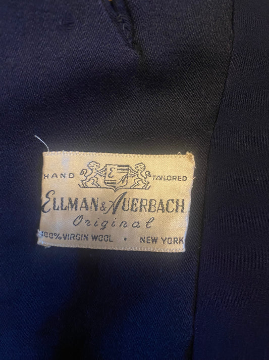 Architect of Night: 1940s Hand-Tailored Beaded Wool Blazer