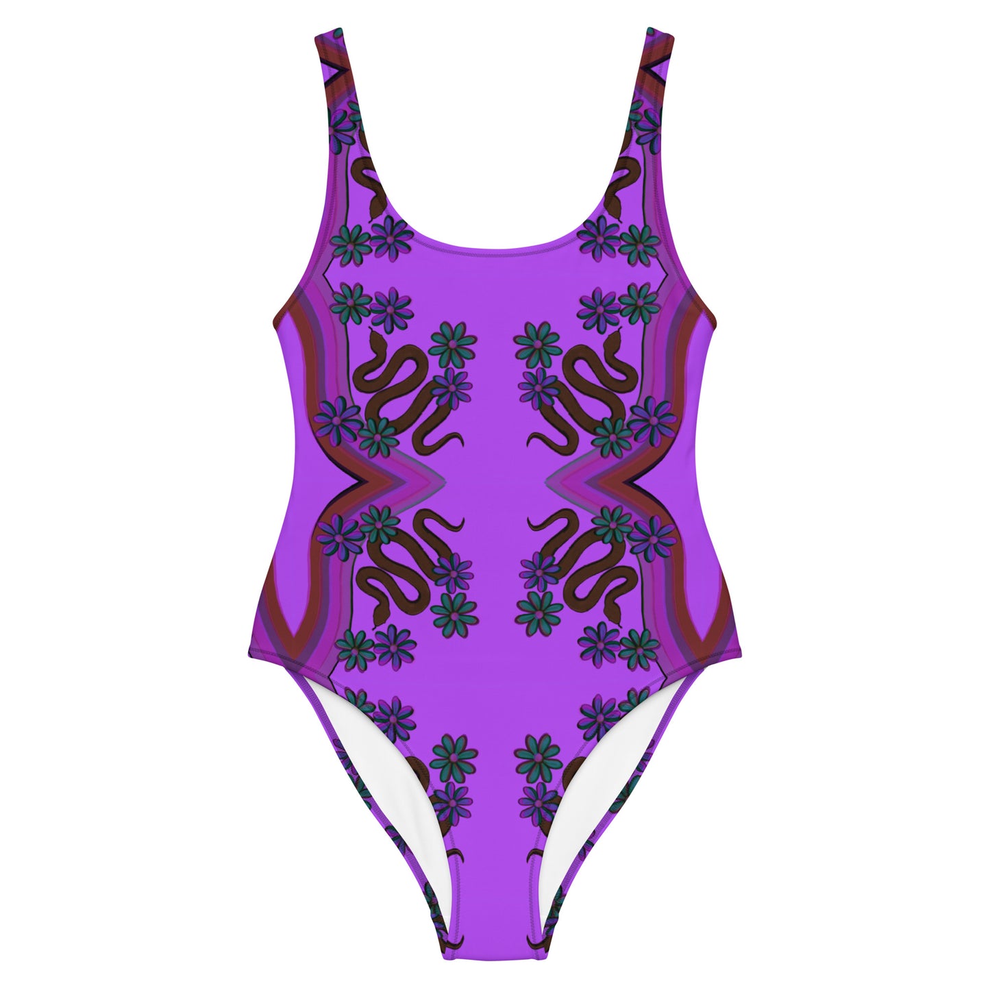 Snake in the Bed (Orchid) One-Piece Swimsuit