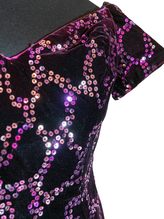 Ame-thirst trap: Velvet Sequin Mini Dress