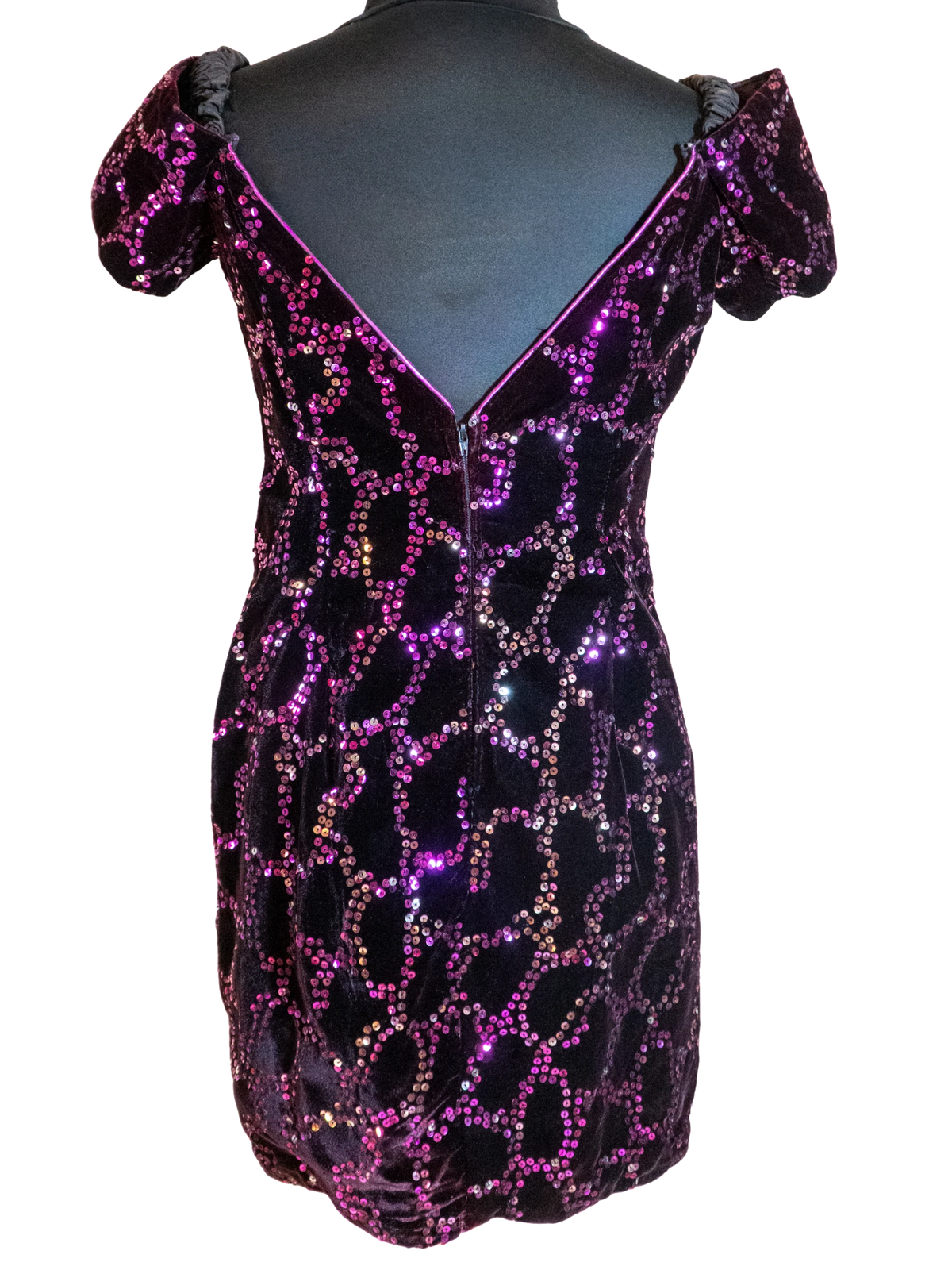 Ame-thirst trap: Velvet Sequin Mini Dress