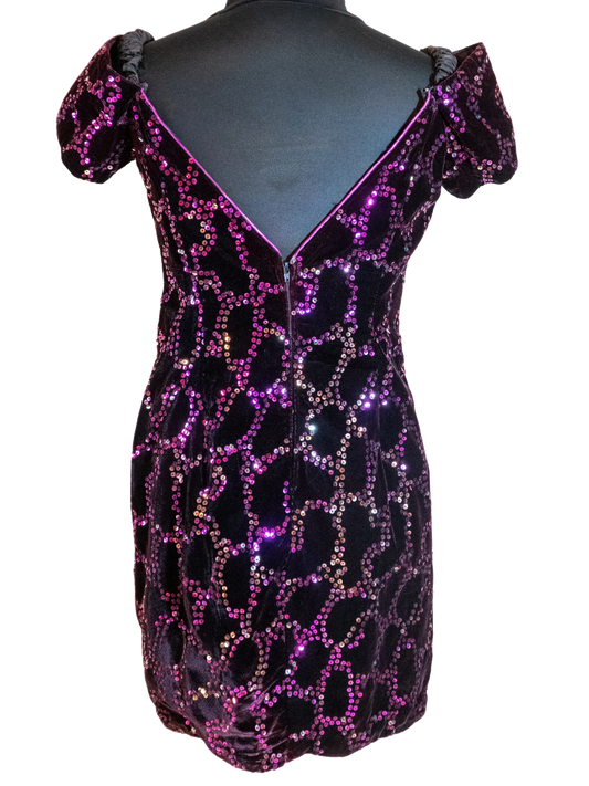 Ame-thirst trap: Velvet Sequin Mini Dress