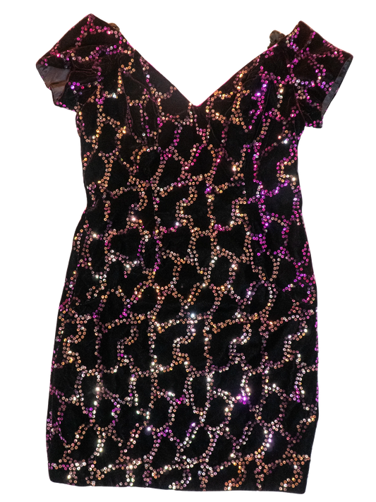 Ame-thirst trap: Velvet Sequin Mini Dress